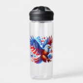American Eagle Patriotic Design rood wit blauw Waterfles (Voorkant)