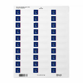 American Eagle Patriottische Vlag Blauw Etiket (Full Sheet)