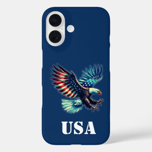 American Eagle Patriottische Vlag iPhone / iPad ho Case-Mate iPhone Case (Achterkant)