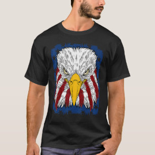 American Eagle Petriotic met vlag 'Amerika VS T-shirt