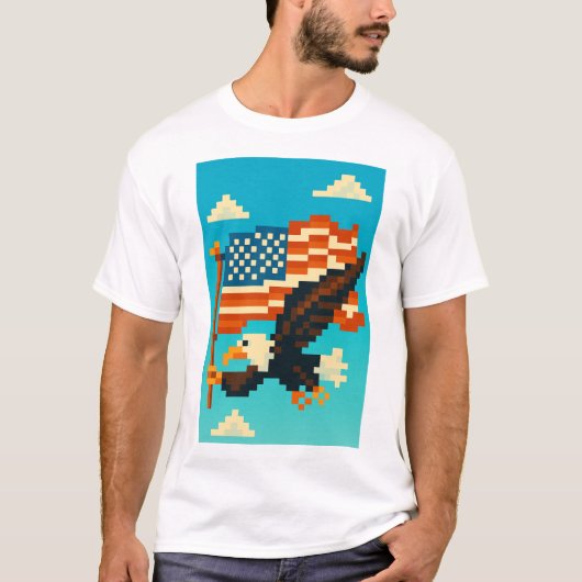 American Eagle Pixel Art T-shirt (Voorkant)