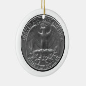 American Eagle Quarter Keramisch Ornament (Rechts)