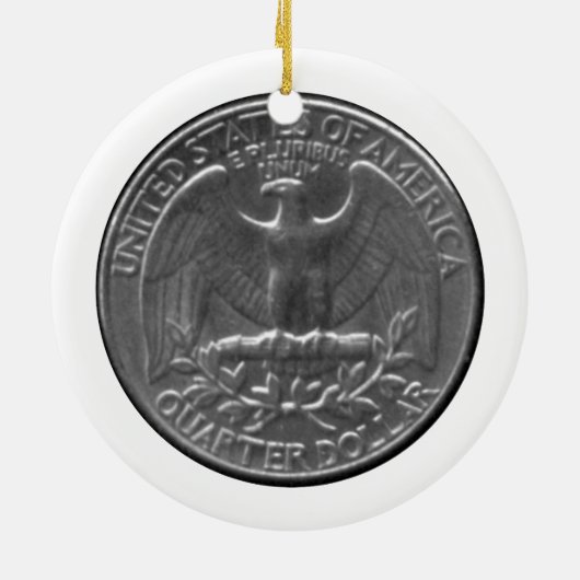 American Eagle Quarter Keramisch Ornament (Achterkant)