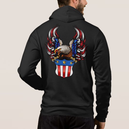 American Eagle, Red White en Blue, Patriot, Hoodie (Achterkant)