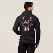 American Eagle, Red White en Blue, Patriot, Hoodie (Achterkant volledig)