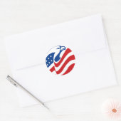 American Eagle Rood Wit Blauw Sterren Strepen Vlag Ronde Sticker (Envelop)