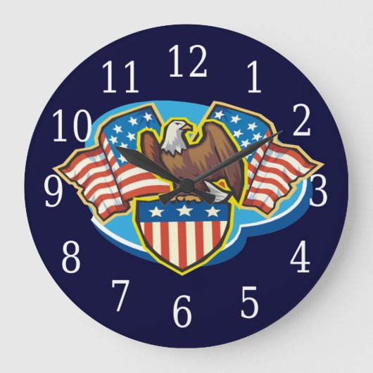 American Eagle Round Clock Grote Klok (Voorkant)