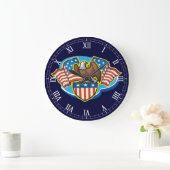 American Eagle Round Roman Numeras Clock Grote Klok (Huis)