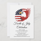 American Eagle Simple Fourth of July Viering Kaart (Voorkant)