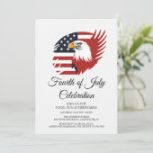 American Eagle Simple Fourth of July Viering Kaart (Staand voorkant)