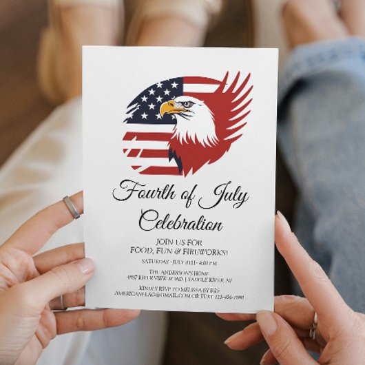 American Eagle Simple Fourth of July Viering Kaart