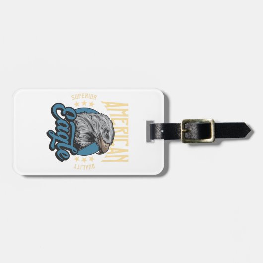 American Eagle Superior Kwaliteit  Patriottisch Bagagelabel (Voorkant horizontaal)