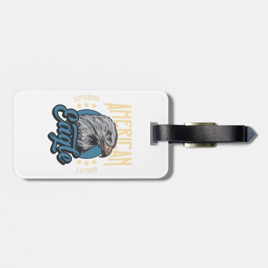 American Eagle Superior Kwaliteit  Patriottisch Bagagelabel (Achterkant horizontaal)