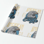 American Eagle Superior Kwaliteit  Patriottisch Cadeaupapier (Uitgerold)