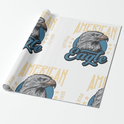 American Eagle Superior Kwaliteit  Patriottisch Cadeaupapier (Uitgerold)