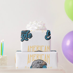 American Eagle Superior Kwaliteit  Patriottisch Cadeaupapier