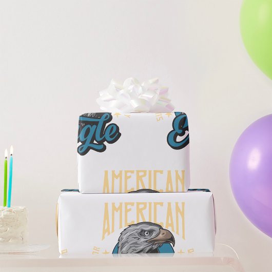 American Eagle Superior Kwaliteit  Patriottisch Cadeaupapier