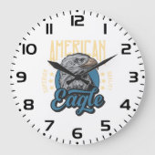 American Eagle Superior Kwaliteit  Patriottisch Grote Klok (Voorkant)