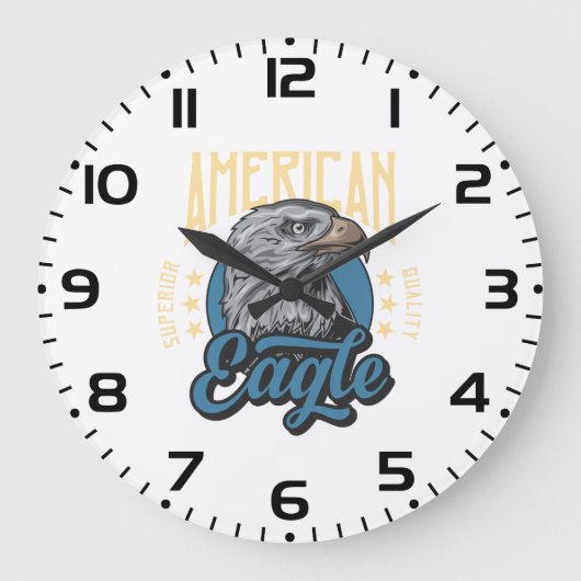 American Eagle Superior Kwaliteit  Patriottisch Grote Klok (Voorkant)