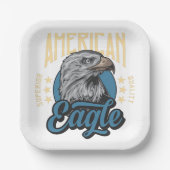 American Eagle Superior Kwaliteit  Patriottisch Papieren Bordje (Voorkant)