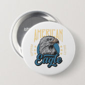 American Eagle Superior Kwaliteit  Patriottisch Ronde Button 7,6 Cm (Voorkant /achterkant)