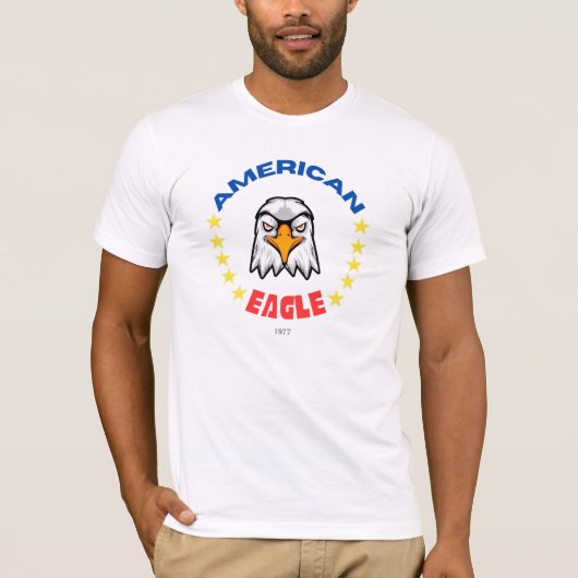 "American Eagle" T-Shirt - Vet design met sterke k (Voorkant)