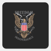 American Eagle tekening Vierkante Sticker (Voorkant)