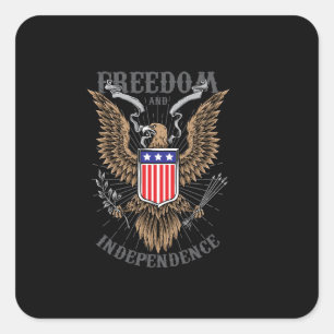 American Eagle tekening Vierkante Sticker