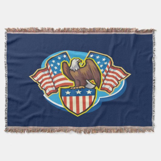 American Eagle Throw Blanket Deken (Voorkant)
