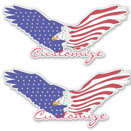 American Eagle Thunder_Cove Patriotic op 4 juli Sticker (Voorkant)