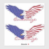 American Eagle Thunder_Cove Patriotic op 4 juli Sticker (Vel)
