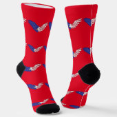 American Eagle Thunder_Cove Patriottisch 4 juli Sokken (Gebogen)
