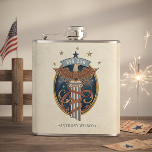 American Eagle USA 250 Art Nouveau motief ID1304 Heupfles