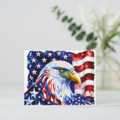 American Eagle, USA, briefkaart voor postkruising (Staand voorkant)