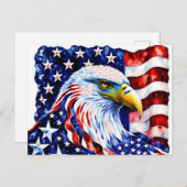 American Eagle, USA, briefkaart voor postkruising (Voorkant / Achterkant)