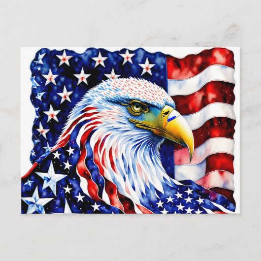 American Eagle, USA, briefkaart voor postkruising (Voorkant)