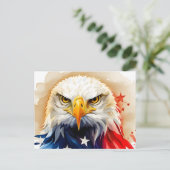 American Eagle, USA, briefkaart voor postkruising (Staand voorkant)