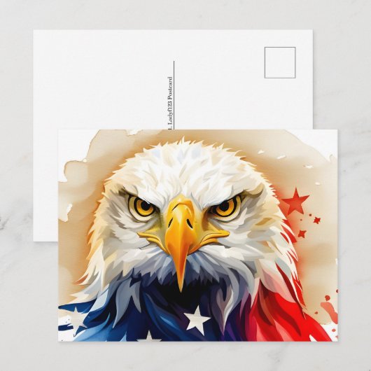American Eagle, USA, briefkaart voor postkruising (Voorkant / Achterkant)