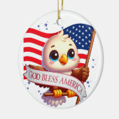 American Eagle USA Flag Gift for Patriot 🦅🇺🇸 Keramisch Ornament (Links)
