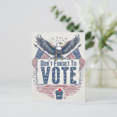 American Eagle Vote Reminder Briefkaart (Staand voorkant)