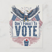 American Eagle Vote Reminder Briefkaart (Voorkant)