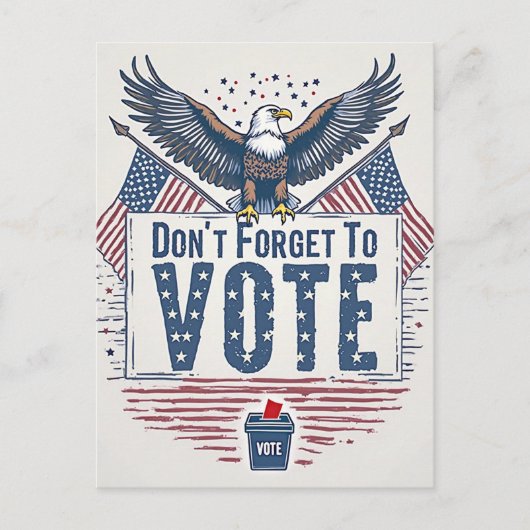 American Eagle Vote Reminder Briefkaart (Voorkant)