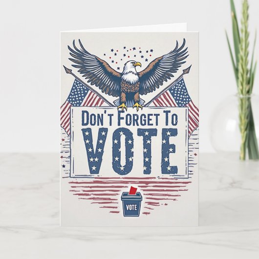American Eagle Vote Reminder Kaart (Voorkant)