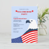 American Eagle Welcome Home Feest Uitnodiging (Staand voorkant)