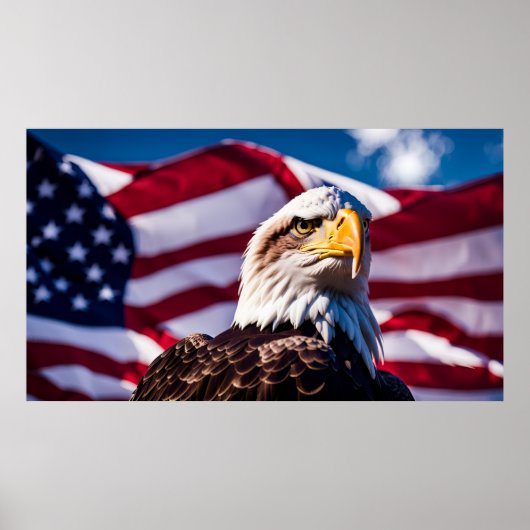 American Eagle x Flag Poster (Voorkant)