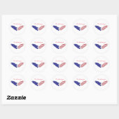 American Eagles Thunder_Cove Patriotic op 4 juli Ronde Sticker (Vel)