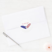 American Eagles Thunder_Cove Patriotic op 4 juli Ronde Sticker (Envelop)