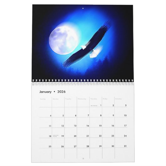 American Eagles - Vogels & Dieren Kunst Kalender (Jan 2026)