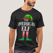 American Elf Matching Family Kerstmis Pajama T-shirt (Voorkant)