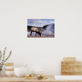 American Elk in Winter Print (Keuken)